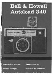 Bell and Howell Autoload 340 manual